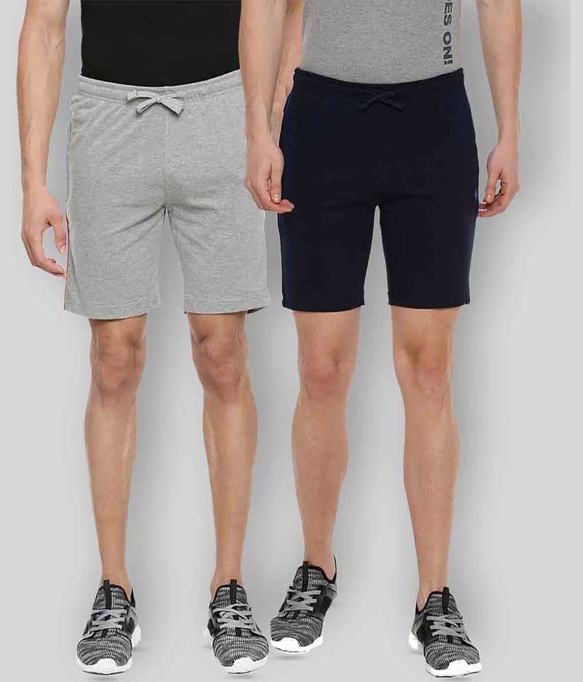 Dollar - Multi Cotton Blend Men's Shorts ( Pack of 2 ) - Shorts | Buy online on ZillyBuy