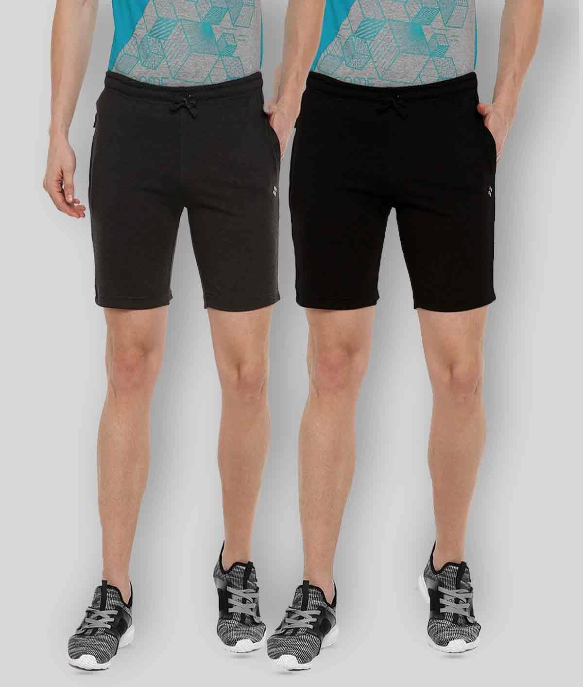Dollar - Black Cotton Blend Men's Shorts ( Pack of 1 ) - Shorts | Buy online on ZillyBuy
