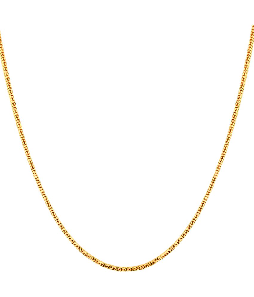 Fashion Frill Dazzling Thin Gold Plated Golden Neck Chain For Men Boys 28 Inches