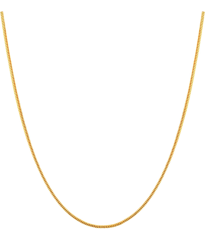 Fashion Frill Dazzling Thin Gold Plated Golden Neck Chain For Men Boys 28 Inches