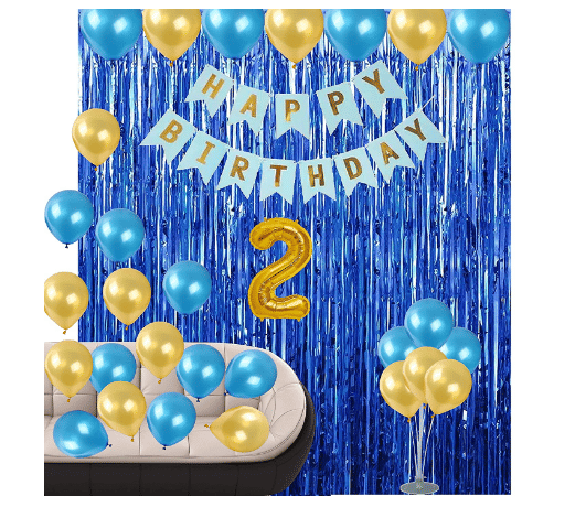    			Shopyo  2nd Birthday Metallic Balloon 29 Pcs Set