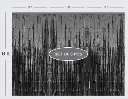     			Shopyo  3 Pink  fringe Curtains Pack of 3