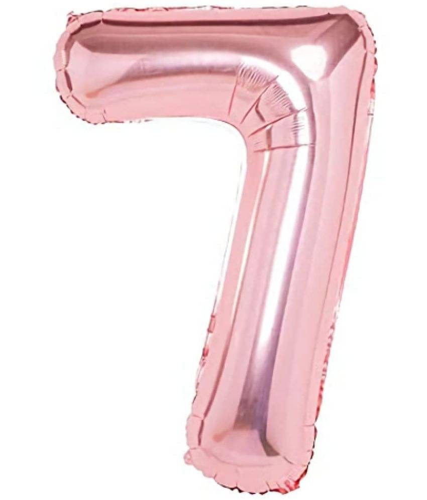     			Shopyo    Numbers Foil Balloon 16" Inch -(Pack of one Unit) Rose(Rose Gold-7)