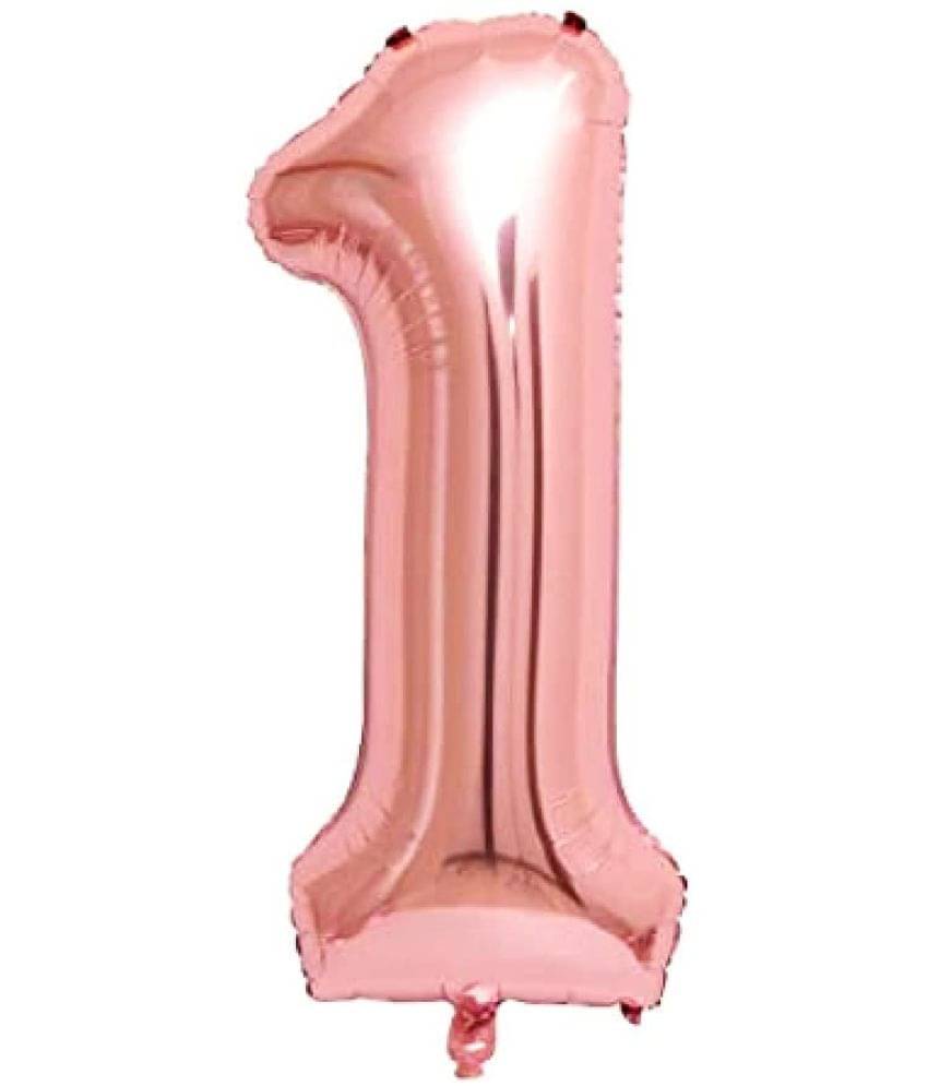     			Shopyo    Numbers Foil Balloon 16" Inch -(Pack of one Unit) Rose(Rose Gold-1)