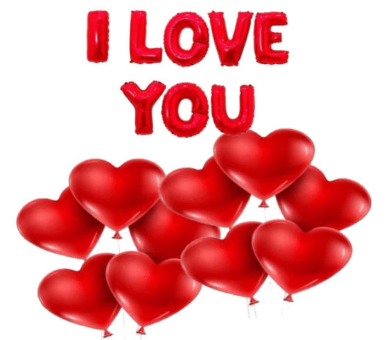     			Shopyo   Pack of 20 pcs Romantic Decoration Combo Includes - 1 Set of I Love YOU Foil Balloon + 15 large Red Heart Latex Balloons for Valentine Day ,Anniversary, Special Day ,Surprise Party Celebration\n