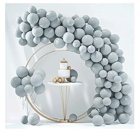     			Shopyo  Pastel silver  Balloons Latex Party Balloons (Pack Of 50pc)