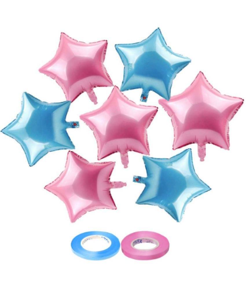    			Shopyo   Pink  & Blue Star Foil +2 Ribbon