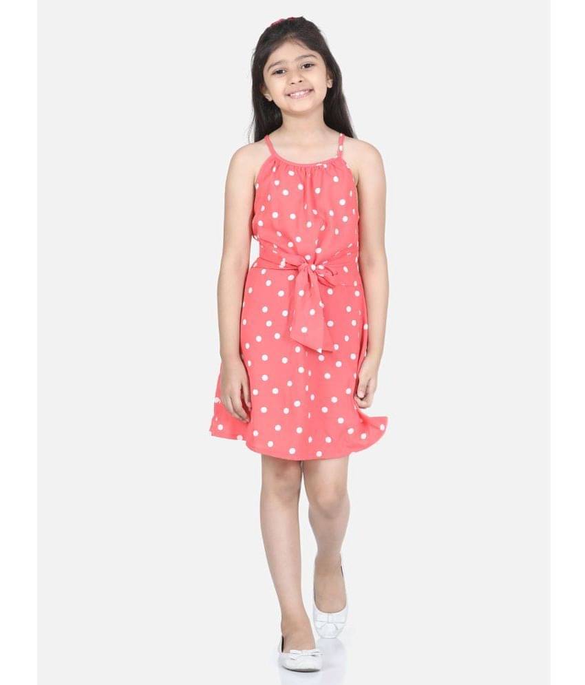 StyleStone Polyester Fit And Flare Dress For Girls ( Pack of 1 , Pink ) StyleStone Polyester Fit And Flare Dress For Girls ( Pack of 1 , Pink )