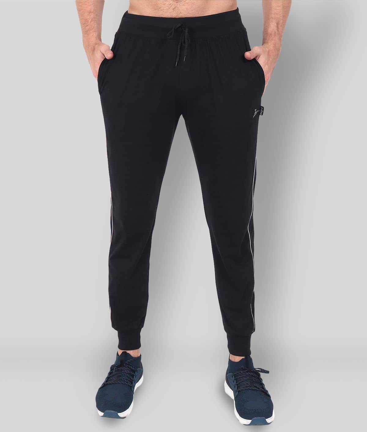 Zeffit - Black Cotton Blend Men's Trackpants ( Pack of 1 ) - Track Pants | Buy online on ZillyBuy