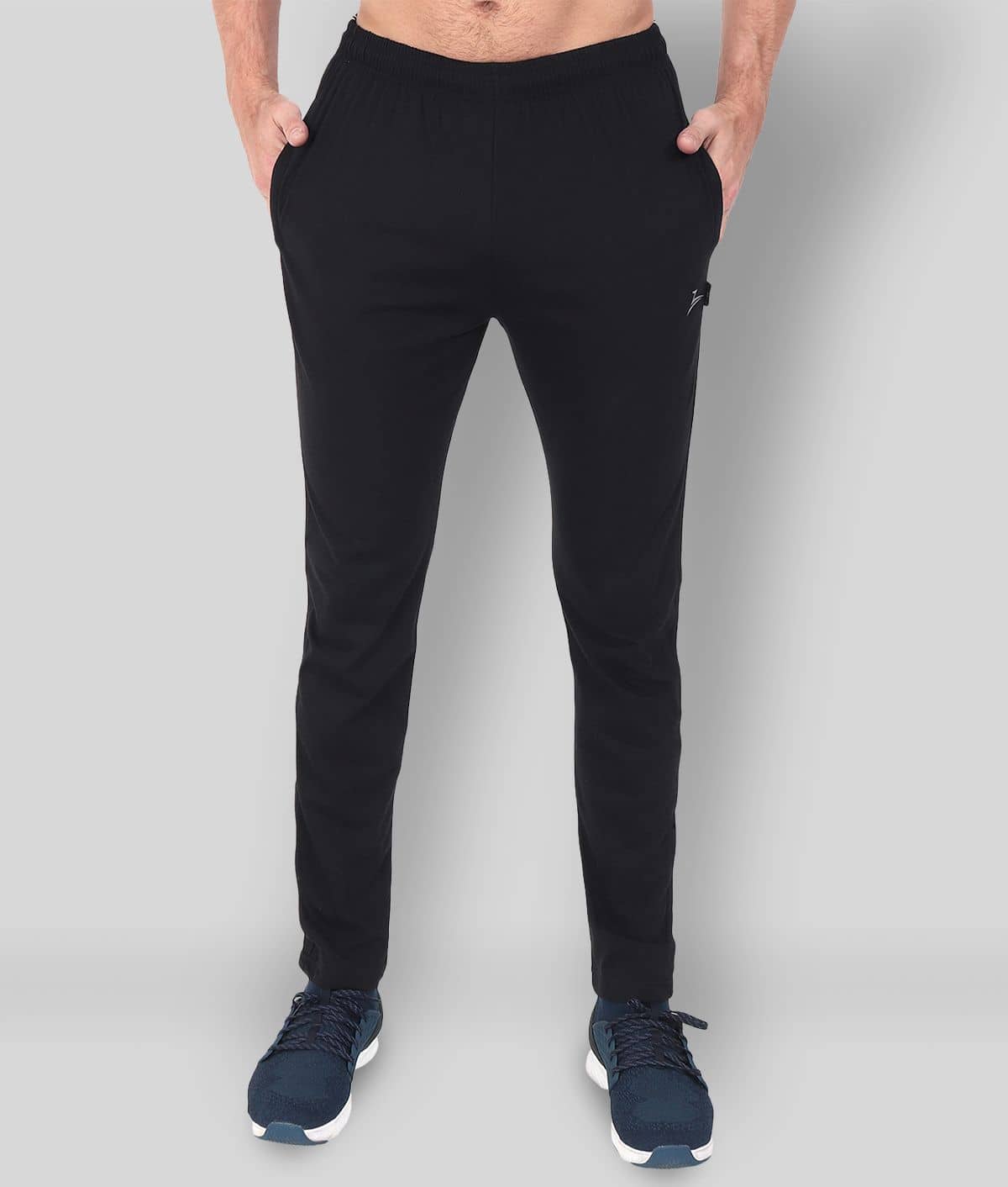 Zeffit - Black Cotton Blend Men's Trackpants ( Pack of 1 ) - Track Pants | Buy online on ZillyBuy