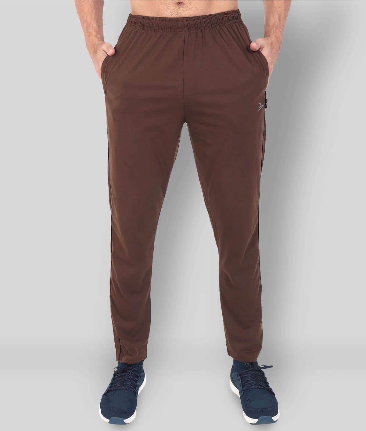 Zeffit - Brown Cotton Blend Men's Trackpants ( Pack of 1 ) - Track Pants | Buy online on ZillyBuy