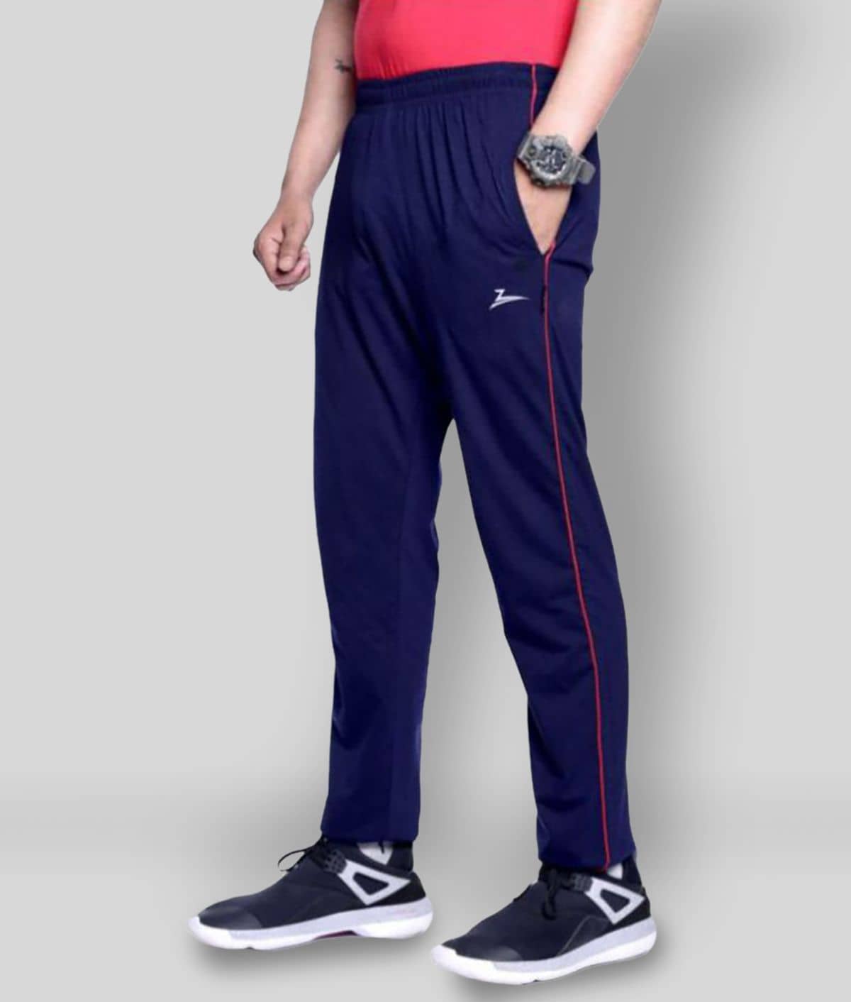 Zeffit - Blue Cotton Blend Men's Trackpants ( Pack of 1 ) - Track Pants | Buy online on ZillyBuy