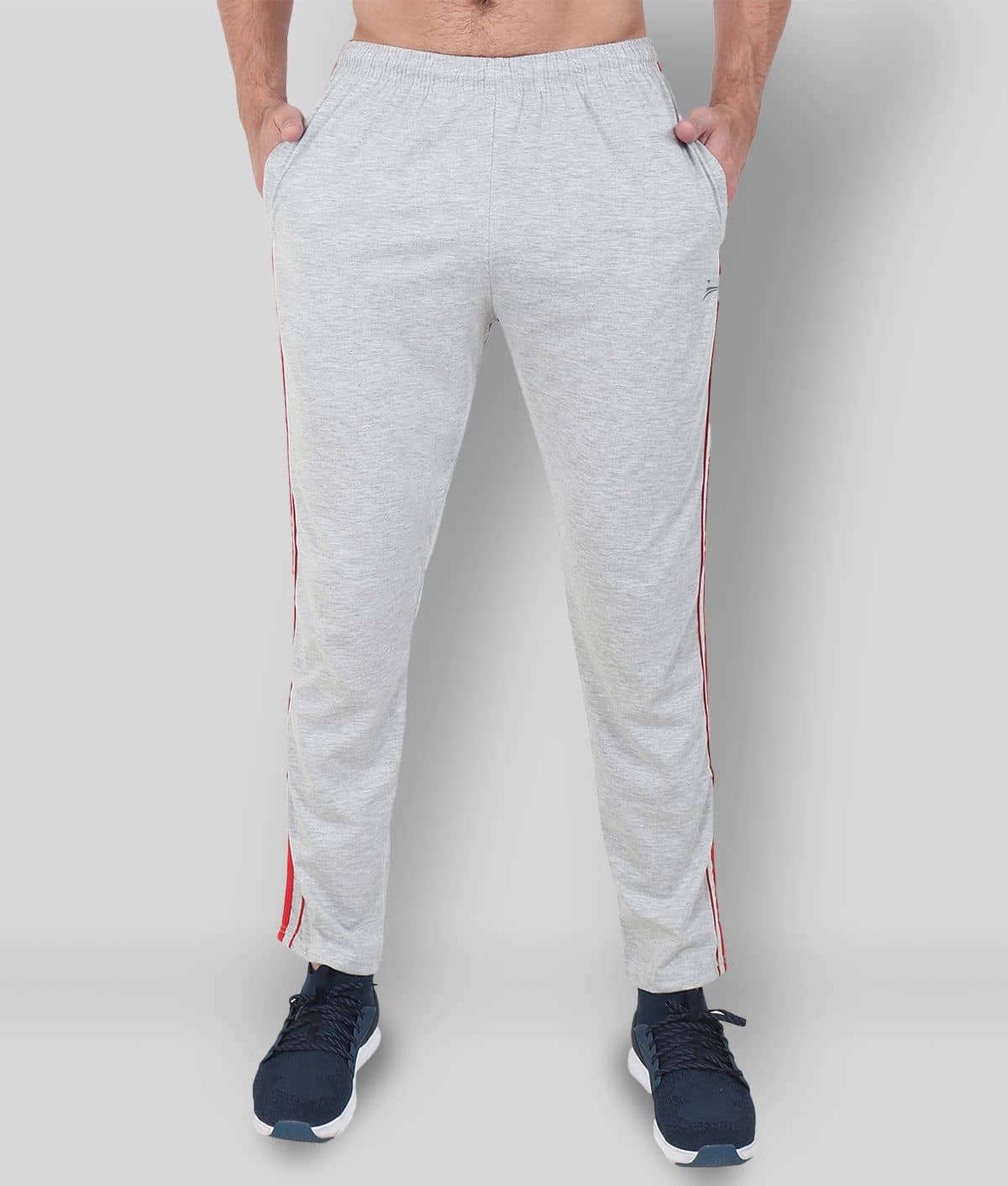 Zeffit - Light Grey Cotton Blend Men's Trackpants ( Pack of 1 ) - Track Pants | Buy online on ZillyBuy