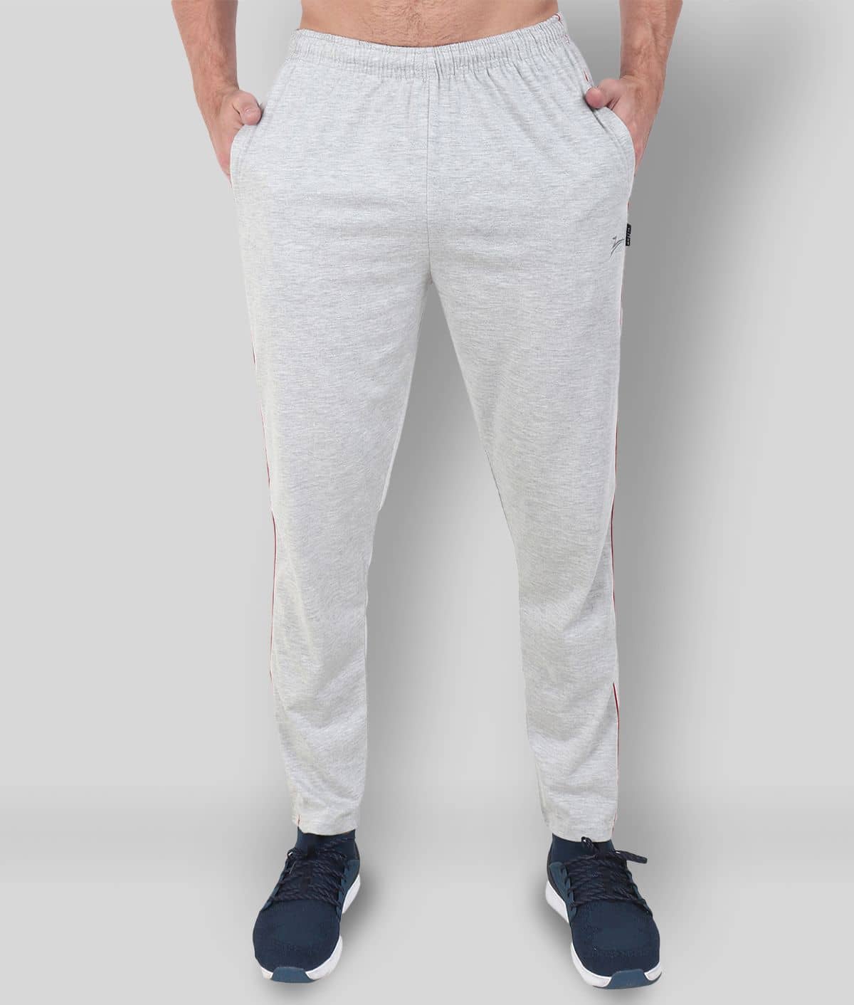 Zeffit - Grey Melange Cotton Blend Men's Trackpants ( Pack of 1 ) - Track Pants | Buy online on ZillyBuy