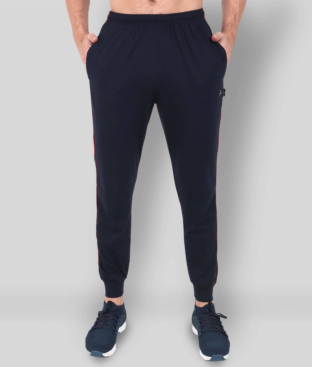 Zeffit - Navy Blue Cotton Blend Men's Joggers ( Pack of 1 ) - Track Pants | Buy online on ZillyBuy