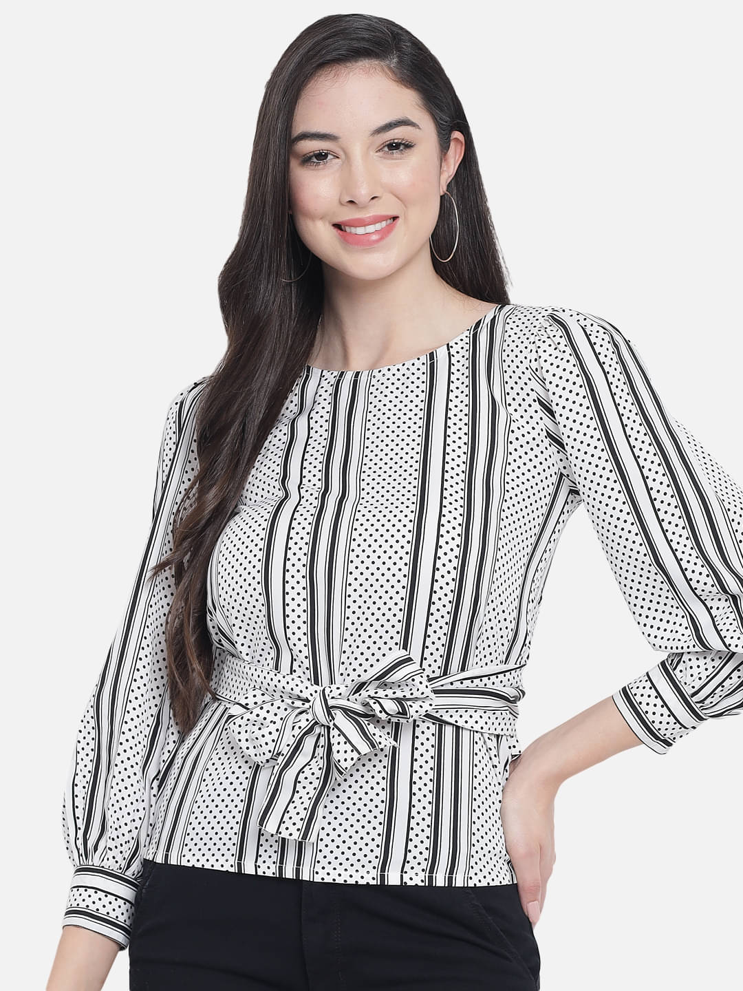     			ALL WAYS YOU - Multicolor Polyester Women's Knot Front Top ( Pack of 1 )