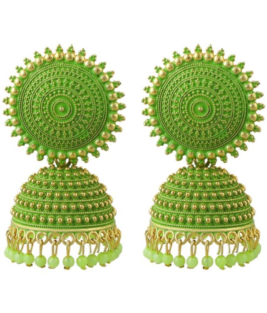 FASHION FRILL - Green Ear Lobe Support ( Pack of 1 ) - Earrings | Buy online on ZillyBuy