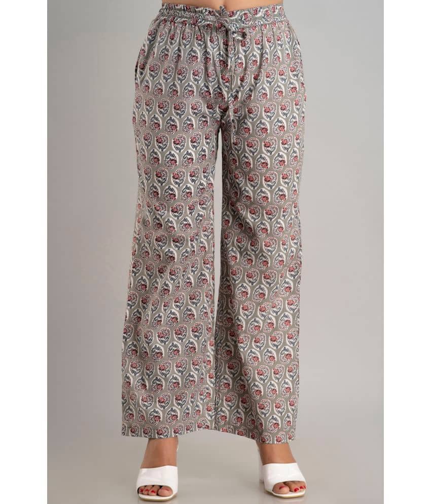 MAUKA - Grey Rayon Straight Women's Palazzos ( Pack of 1 )