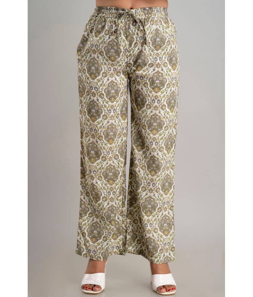 MAUKA - Multicolor Rayon Straight Women's Palazzos ( Pack of 1 )