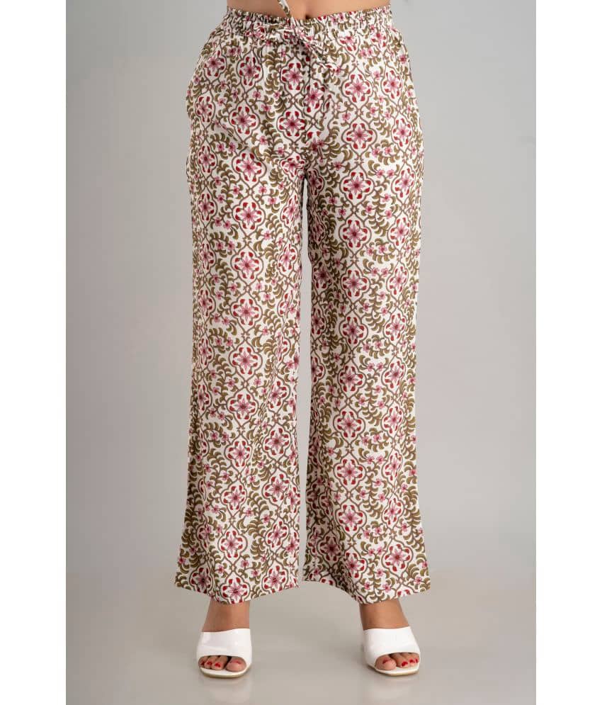 MAUKA - Multicolor Rayon Straight Women's Palazzos ( Pack of 1 )