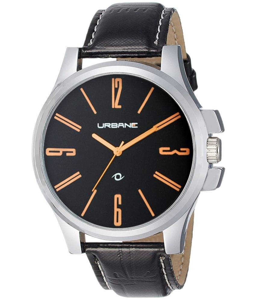     			Urbane By Maxima - Black PU Analog Men's Watch