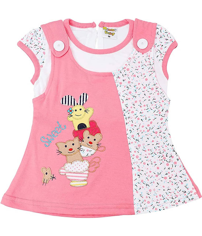 NammaBaby Pack of 1 Baby Girls Cotton Blend Frock ( Pink )
