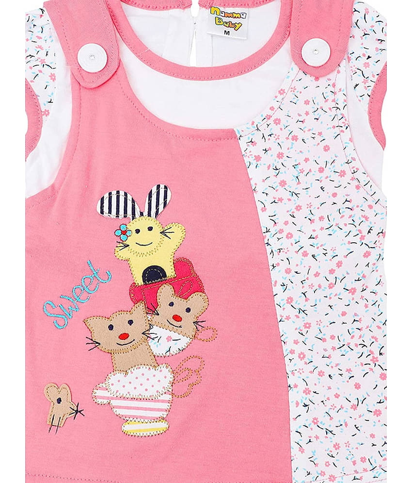 NammaBaby Pack of 1 Baby Girls Cotton Blend Frock ( Pink )