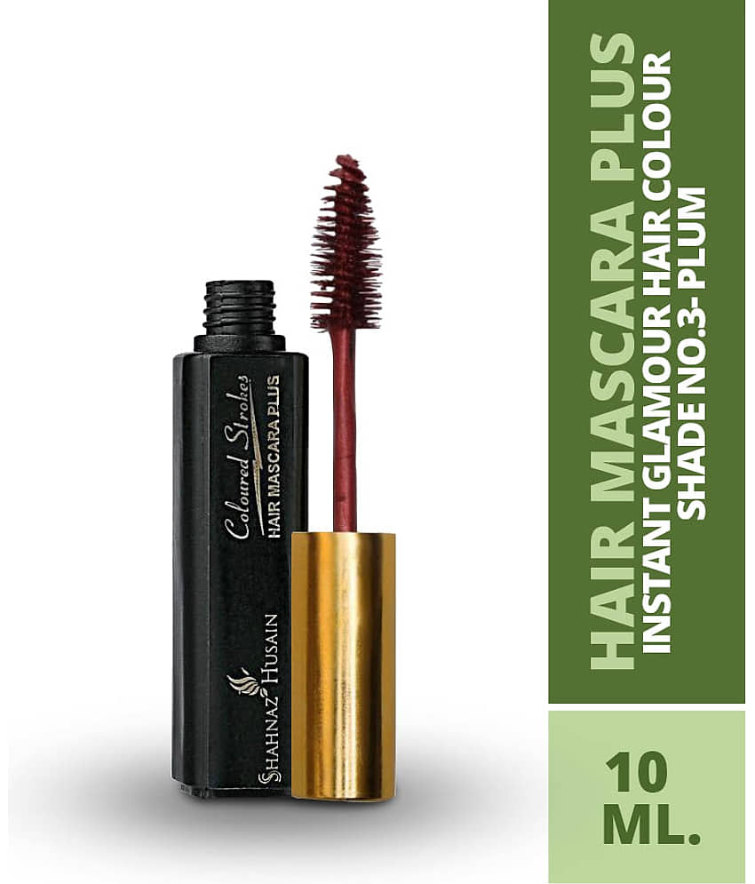 Shahnaz Husain Hair Mascara Plus - Instant Glamour Hair Colour - 10ml/ Shade No.3- Plum - Makeup - Eyes | Buy online on ZillyBuy
