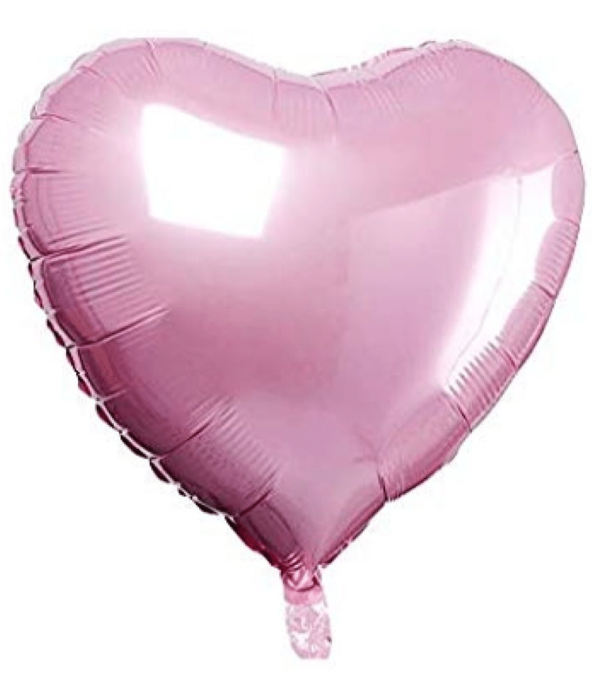     			Shopyo Heartbeat Heart shape Foil Balloon  (Pink) Star Shape Foil Balloons Birthday Decoration Items