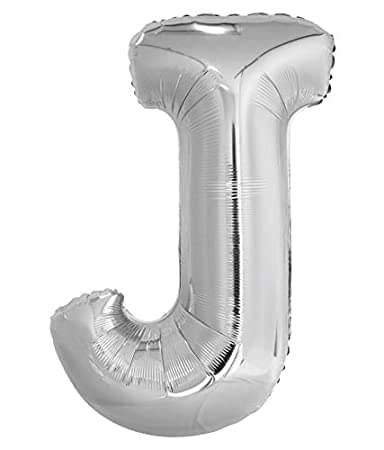     			Shopyo   Unique Alphabet Foil Balloon -J (Silver)
