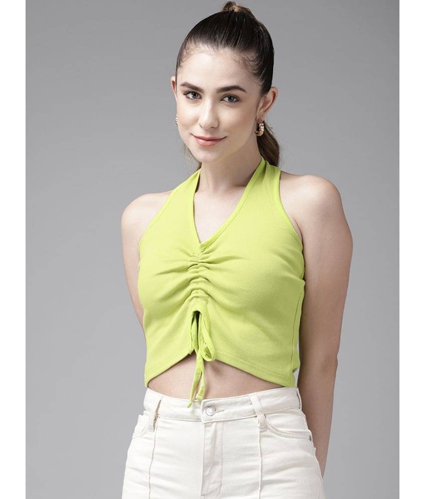     			The Dry State Women's Cotton Drawstring Top ( Green )