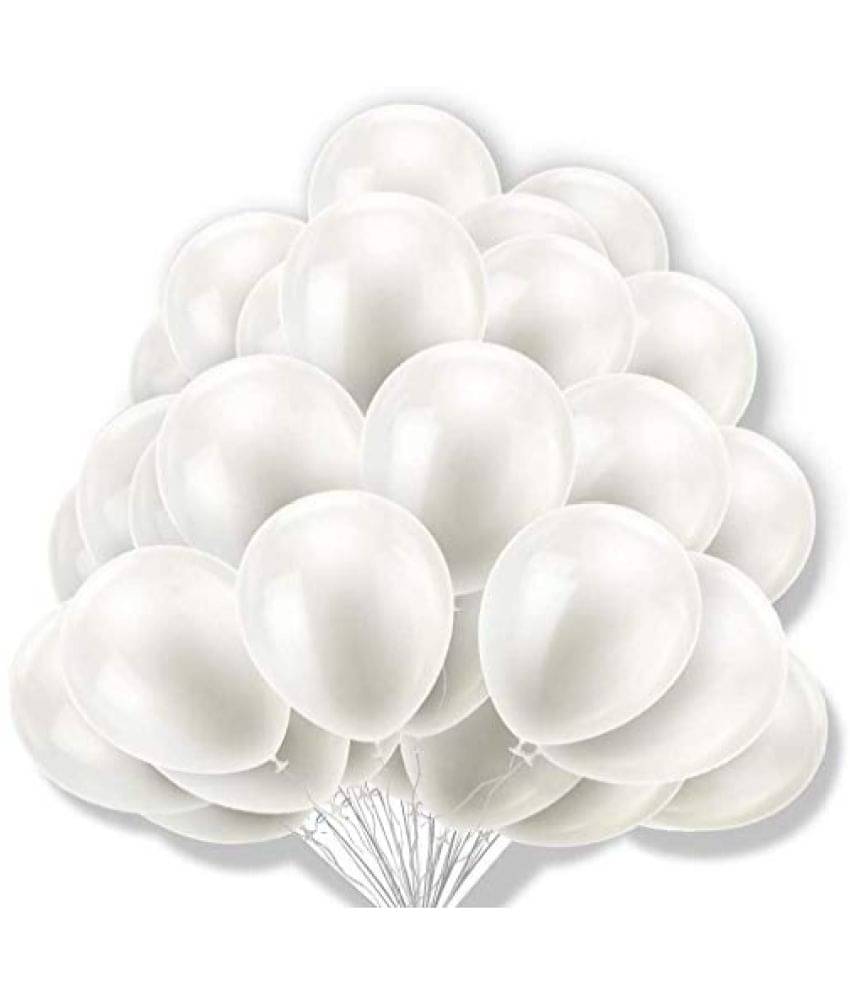     			Vibrant Colous Combo 50 Balloons - White Balloons Combo