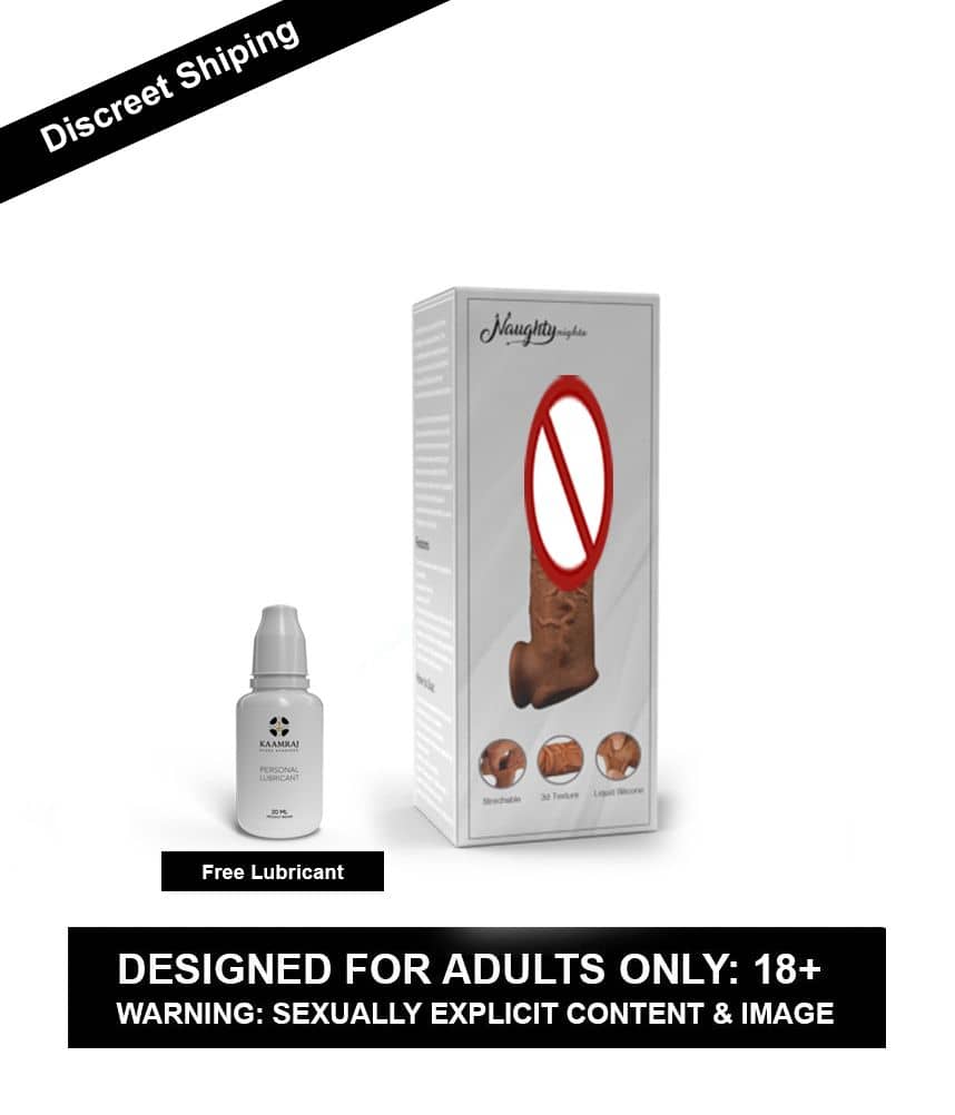 6.75 inch INDIAN DARK CHOCOLATE JUMBO REUSABLE CONDOM WASHABLE PENIS EXTENDER CONDOM