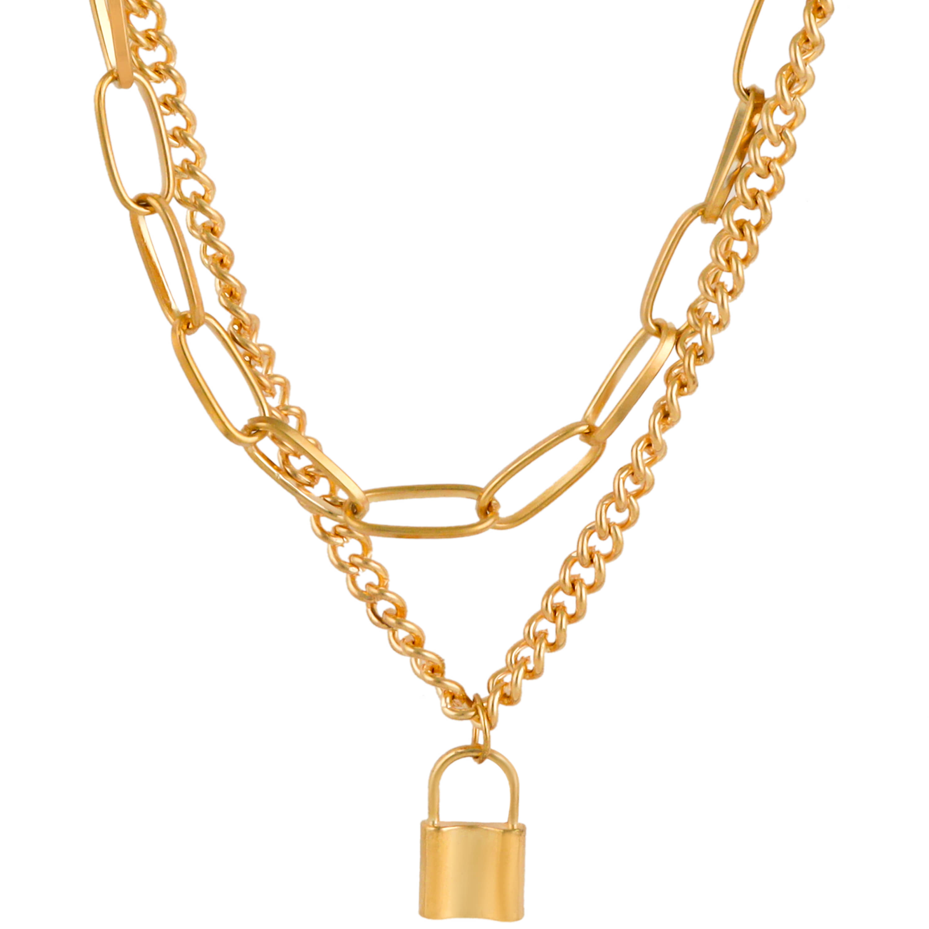 FASHION FRILL Gold Plated Chain ( Set of 1 )