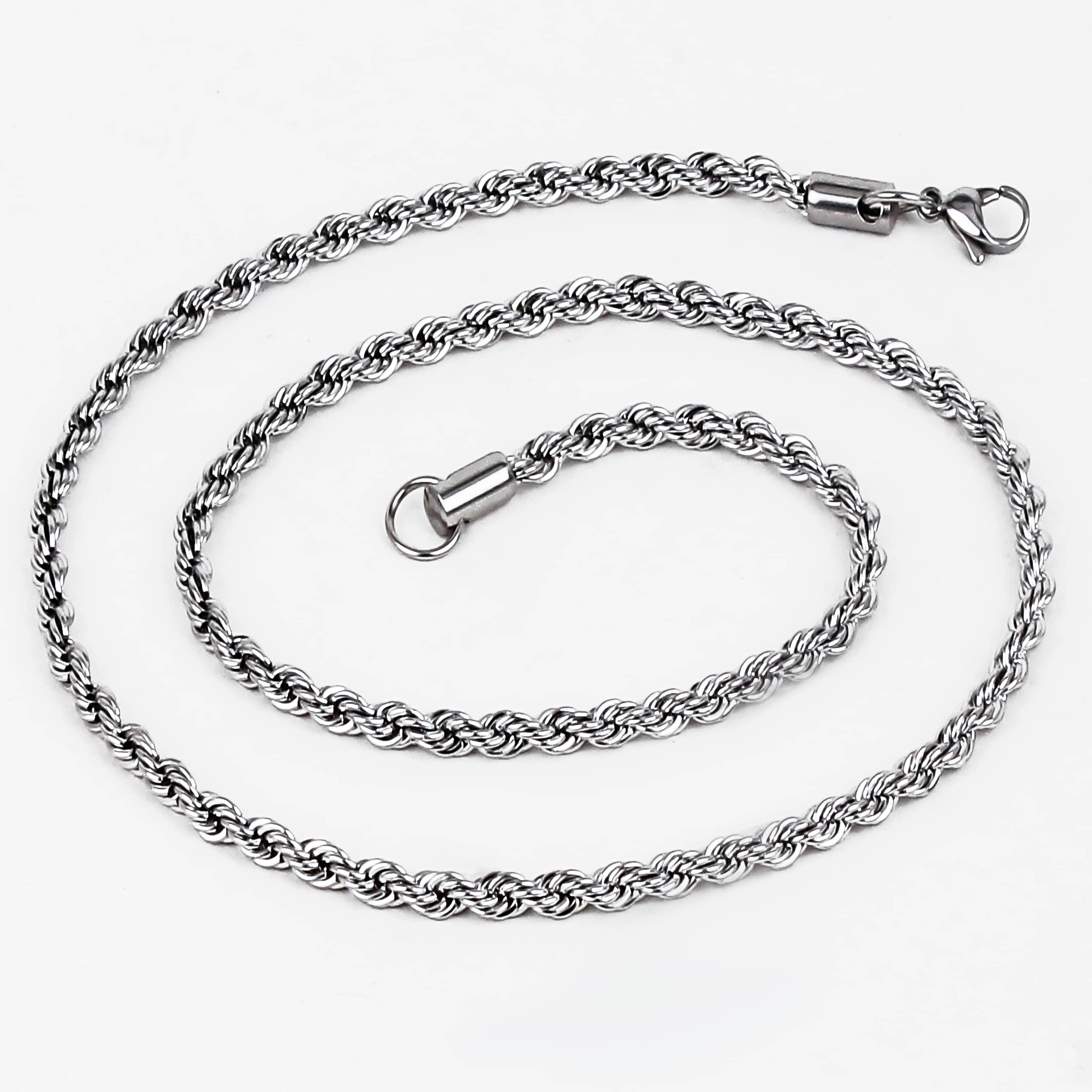 FASHION FRILL Silver Plated Chain ( Set of 1 ) FASHION FRILL Silver Plated Chain ( Set of 1 )