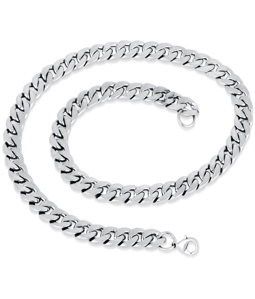 FASHION FRILL Silver Plated Chain ( Set of 1 )