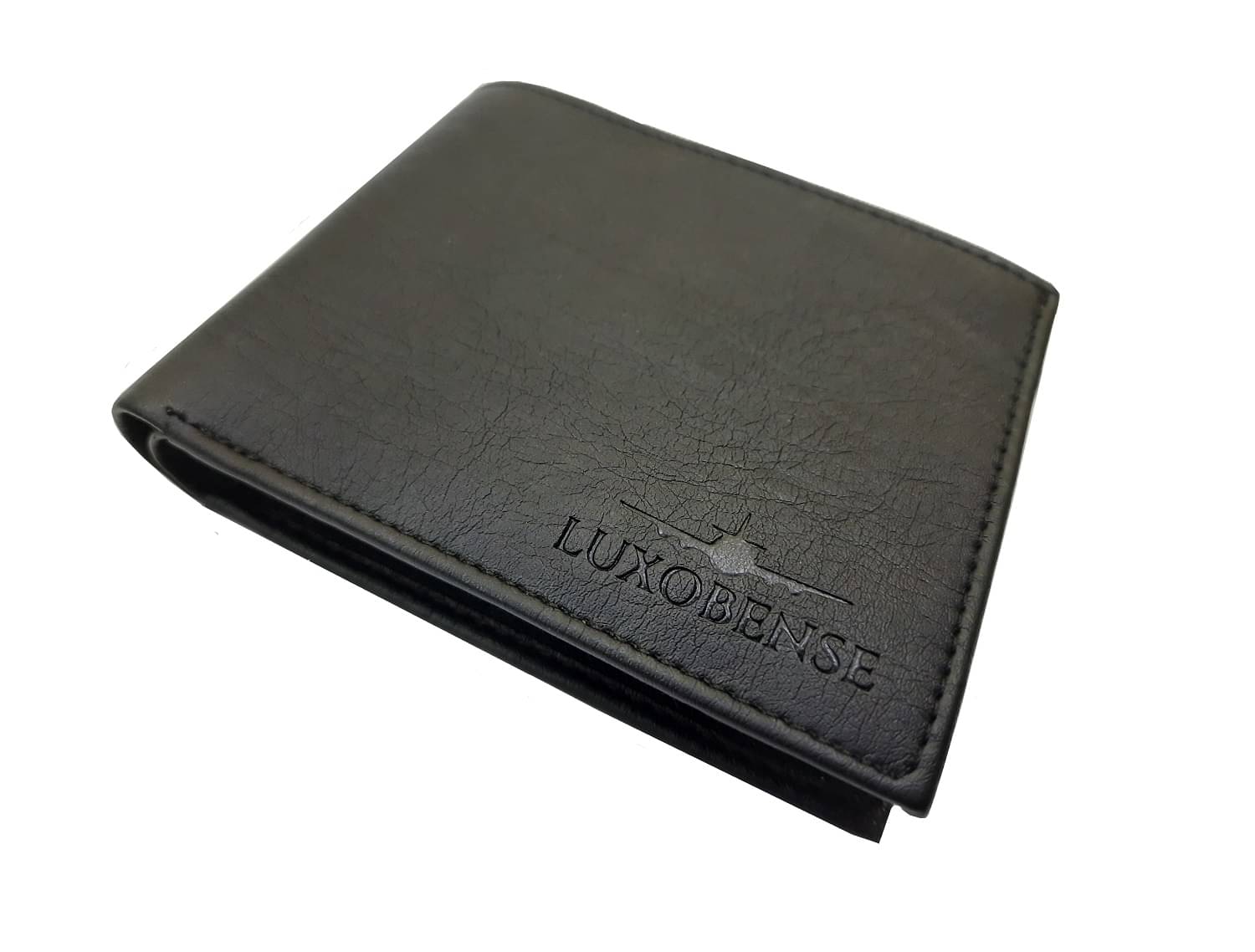     			LUXOBENSE - Black PU Men's Two Fold Wallet ( Pack of 1 )