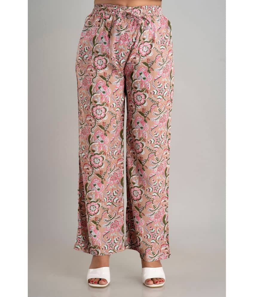 MAUKA - Multicolor Rayon Straight Women's Palazzos ( Pack of 1 )