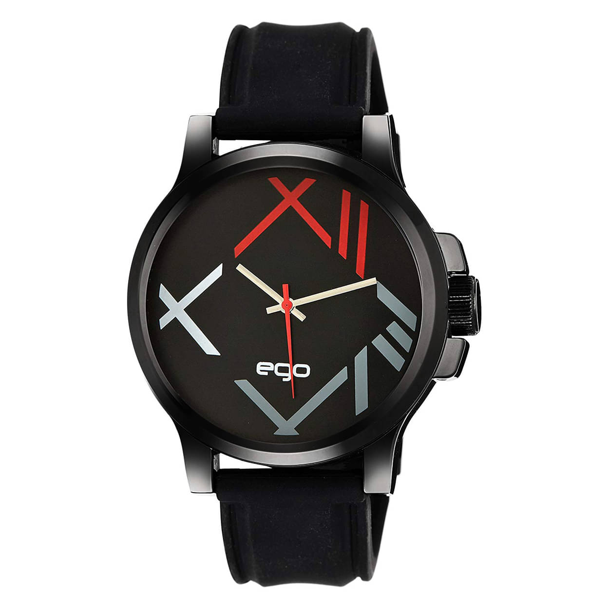     			Ego By Maxima - Black Silicon Analog Men's Watch