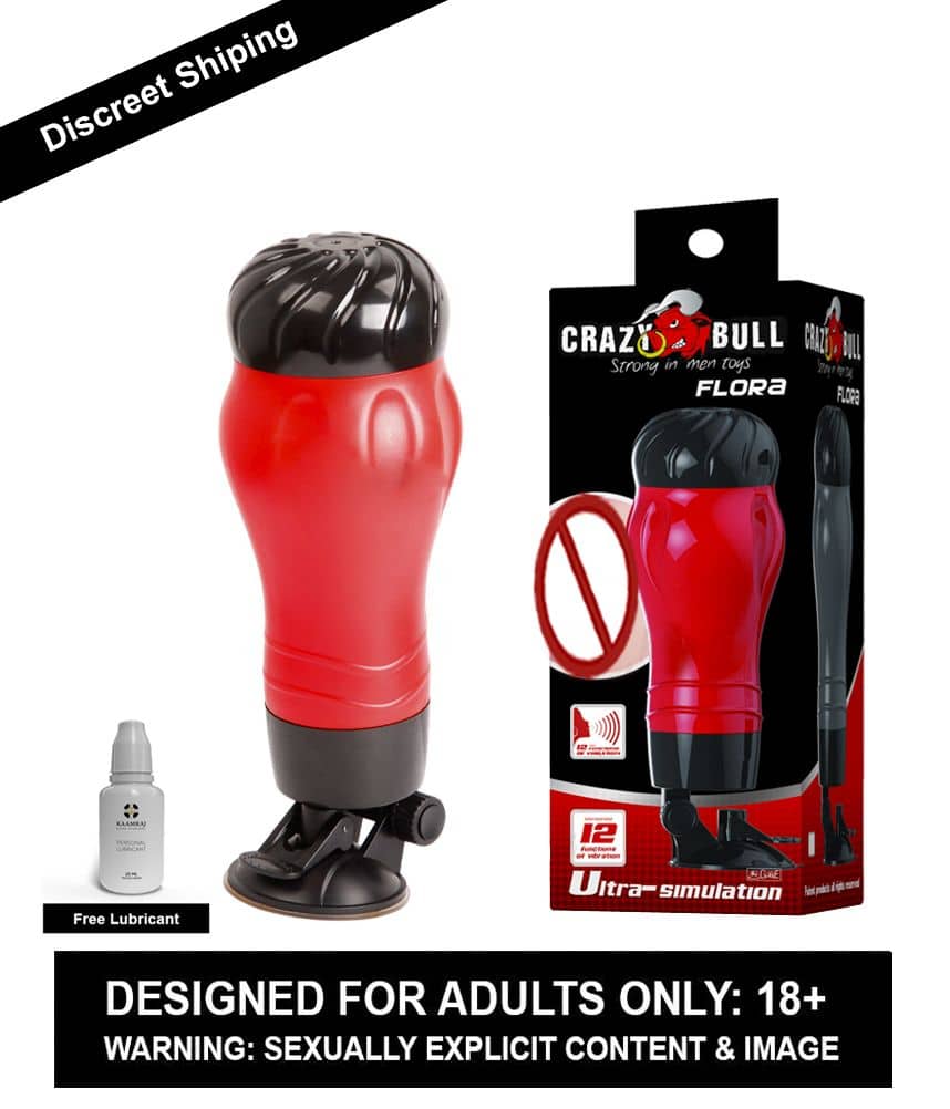 Men Sex Toy Crazy Bull Masturbator With Lubricant - Handsfree, Vibrating  And Voice