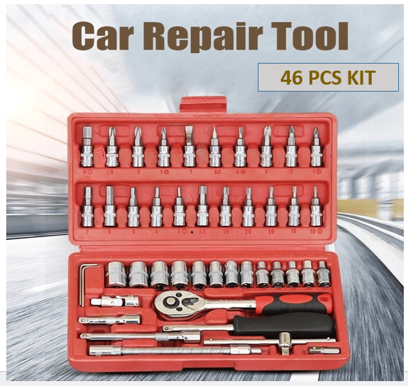     			RG 46 in 1 Pcs Tool Kit & Screwdriver and Socket Set Multi Purpose Combination Tool Case Precision Socket Set