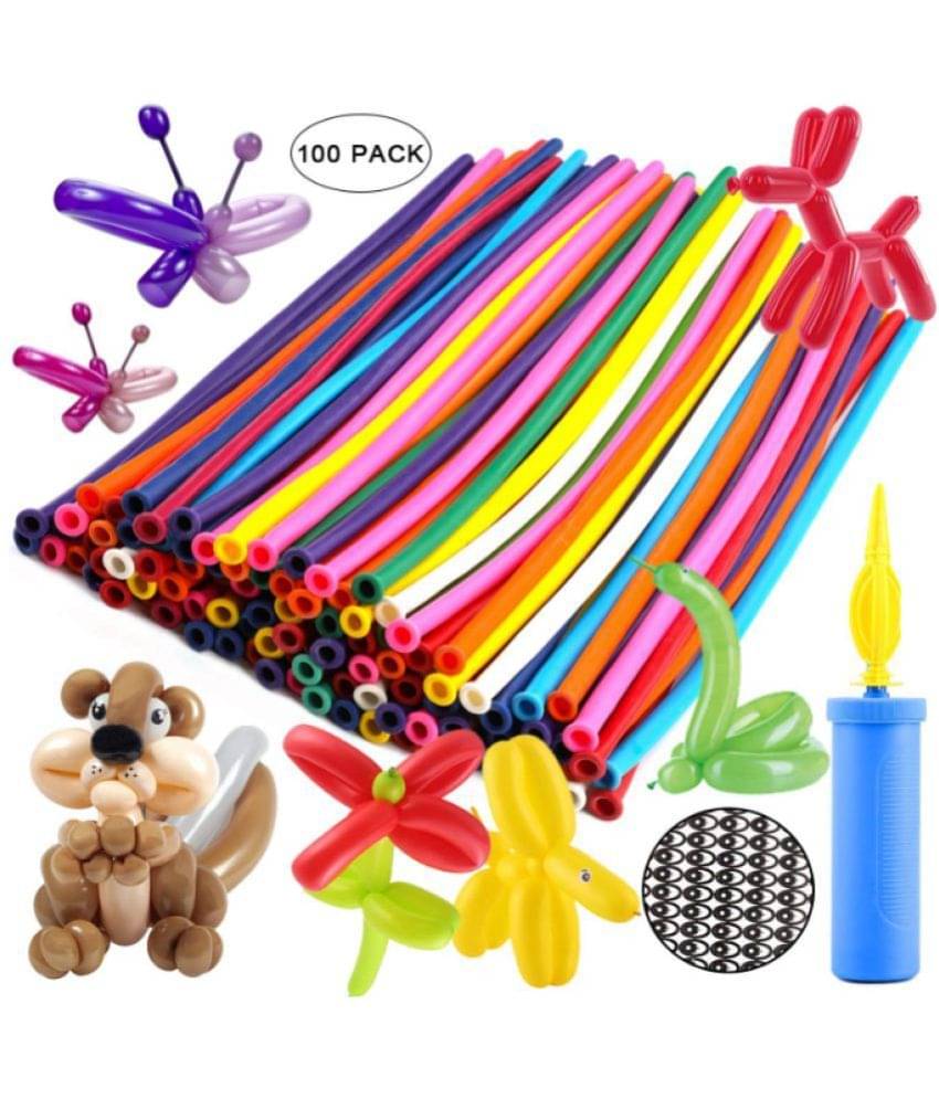     			Shopyo   Twisting Modelling Long Latex Toy Balloon  with Free Air Pump