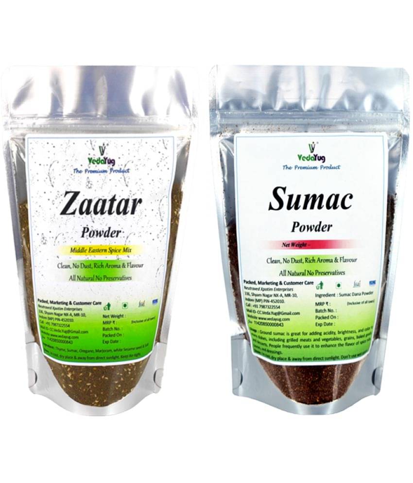 VY VedaYug Sumac Powder & Za'atar 200 gm Pack of 2 VY VedaYug Sumac Powder & Za'atar 200 gm Pack of 2