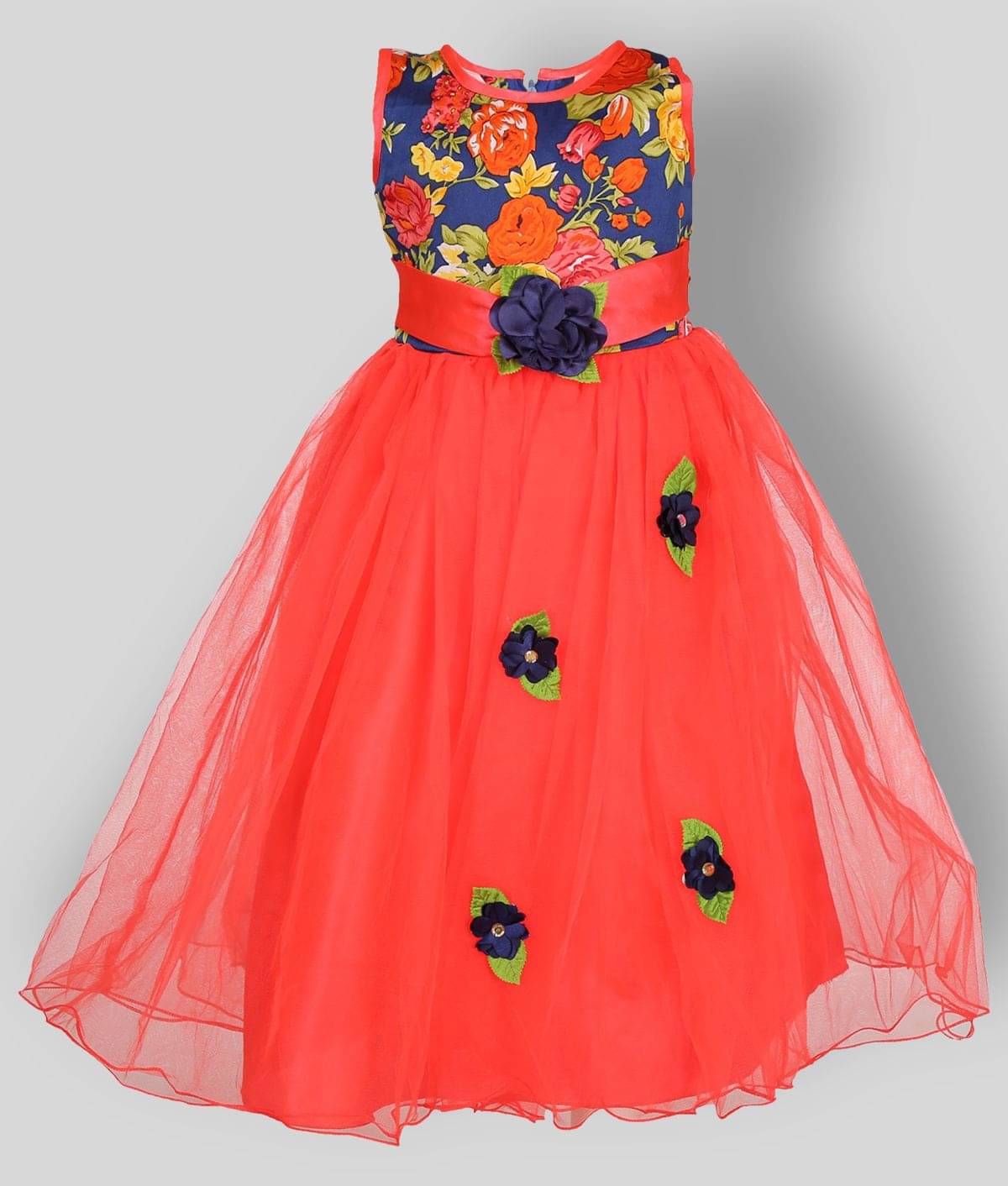     			Cherry Tree Net Gown For Girls ( Pack of 1 , Red )