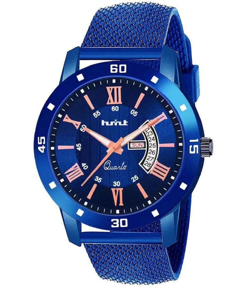     			HMXT - Blue Silicon Analog Men's Watch