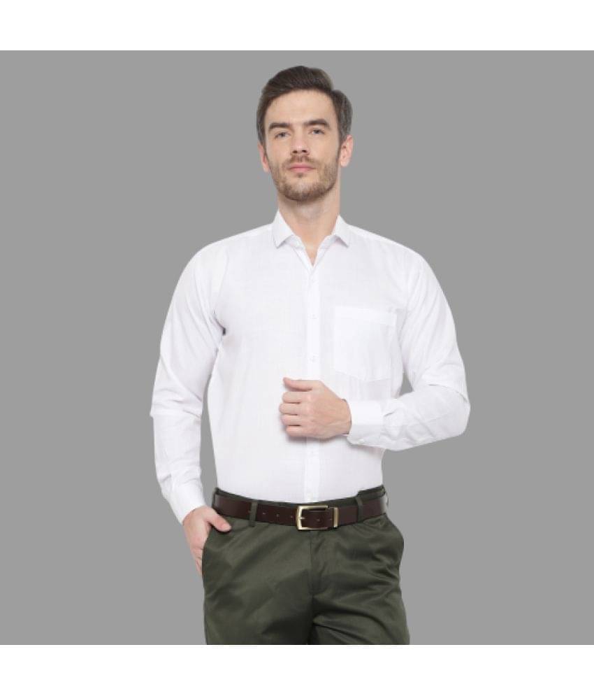     			SREY - White Cotton Blend Slim Fit Men's Formal Shirt ( Pack of 1 )