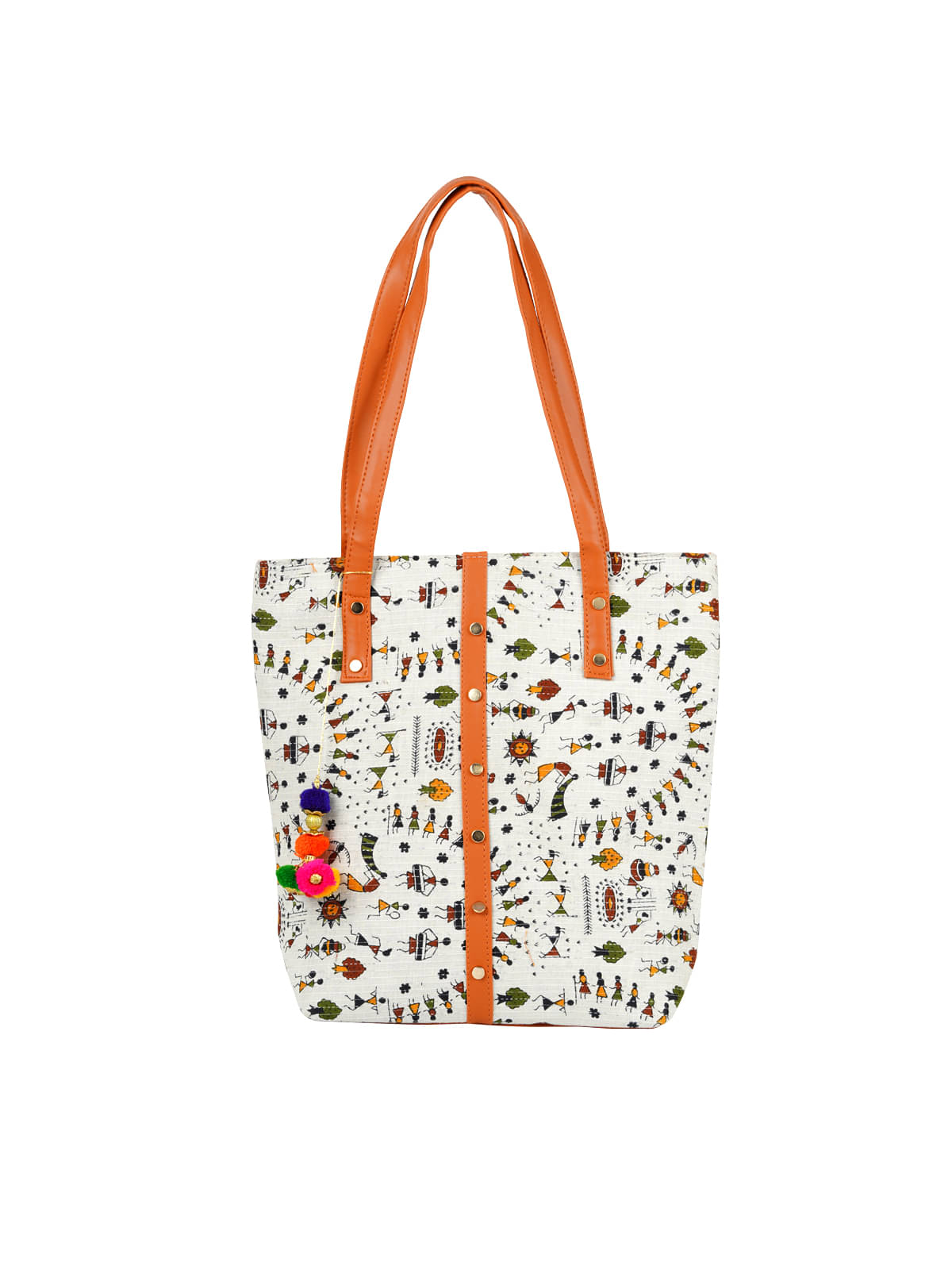 Bulbul - Cream Faux Leather Shoulder Bag     			Bulbul - Cream Faux Leather Shoulder Bag