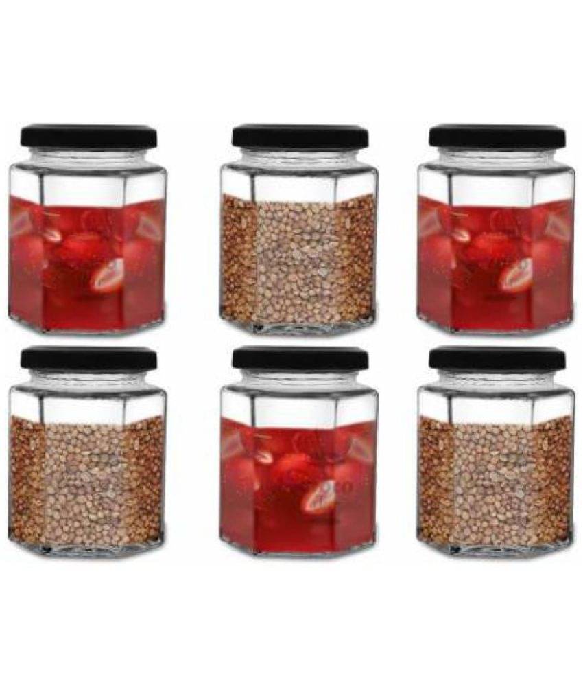 CROCO JAR Glass Transparent Spice Container ( Set of 6 ) CROCO JAR Glass Transparent Spice Container ( Set of 6 )