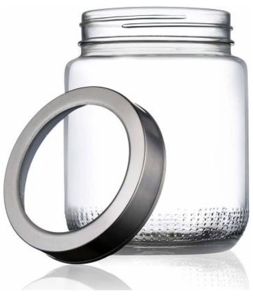 CROCO JAR Glass Transparent Spice Container ( Set of 2 )