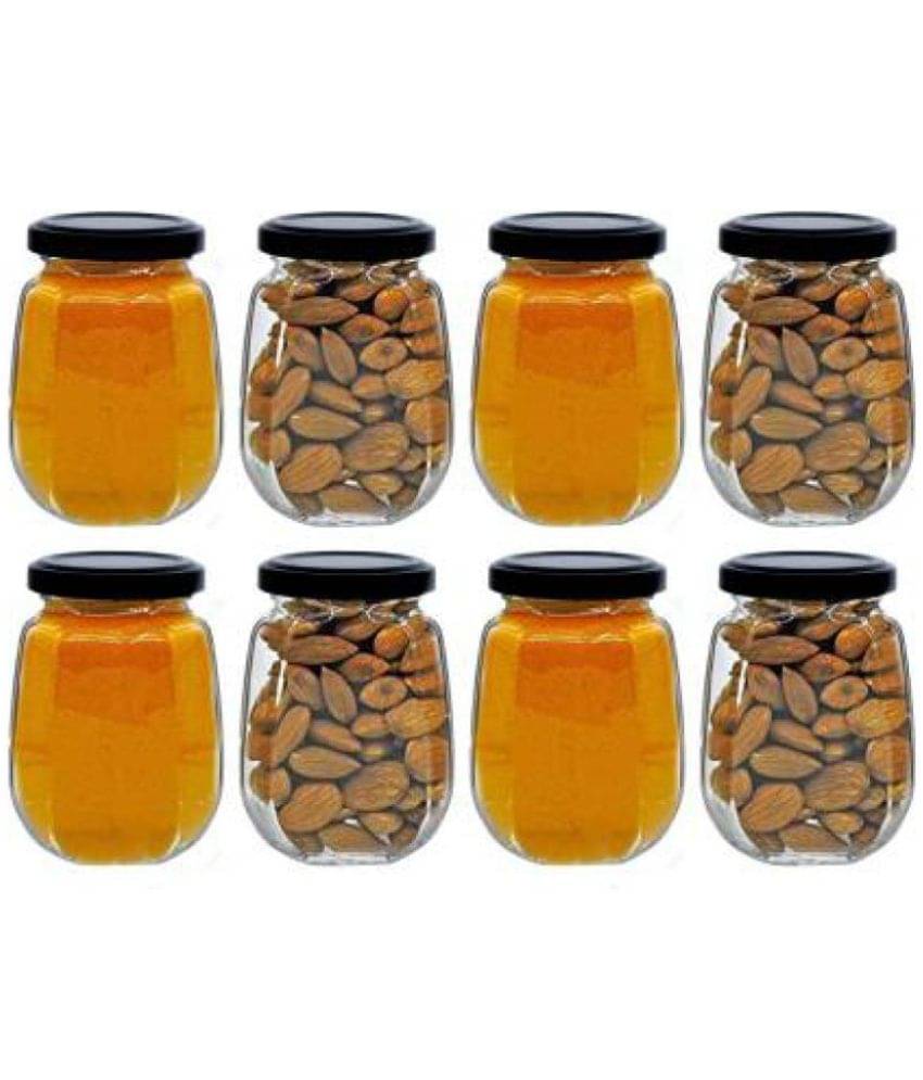     			CROCO JAR Glass Transparent Spice Container ( Set of 12 )